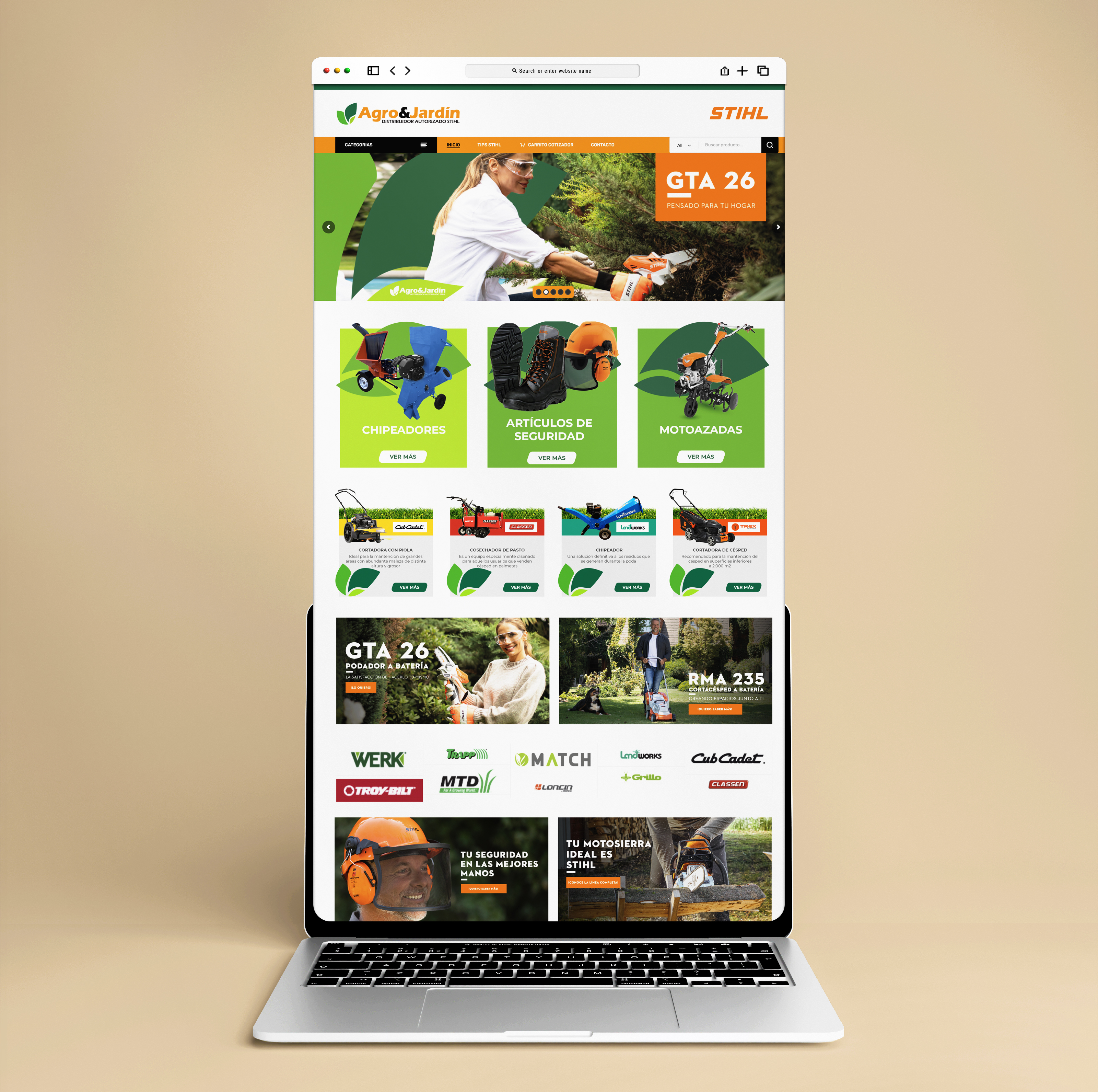 Diseño Web Agro y Jardín Chicureo