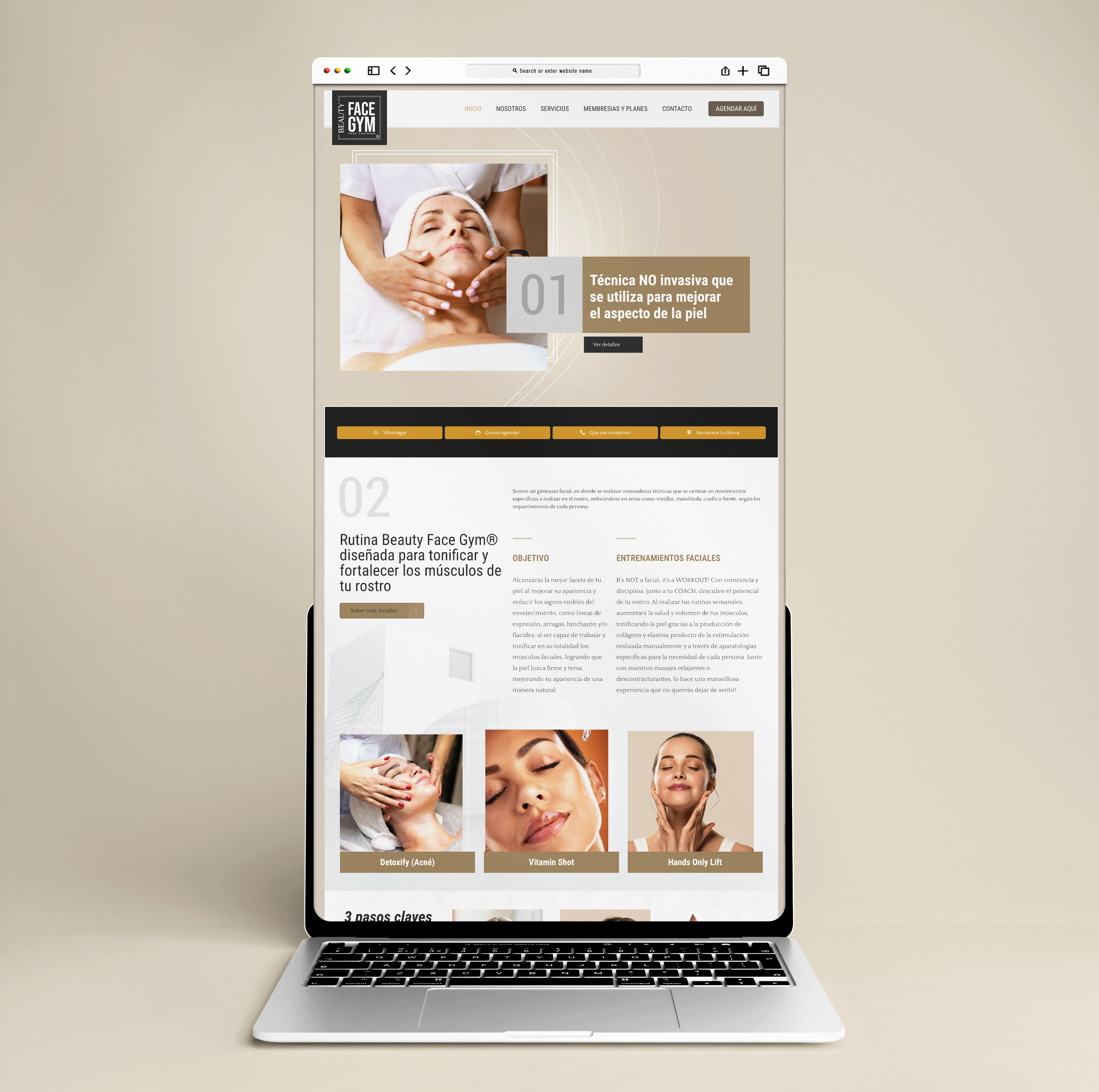 Diseño Web BeautyFaceGym